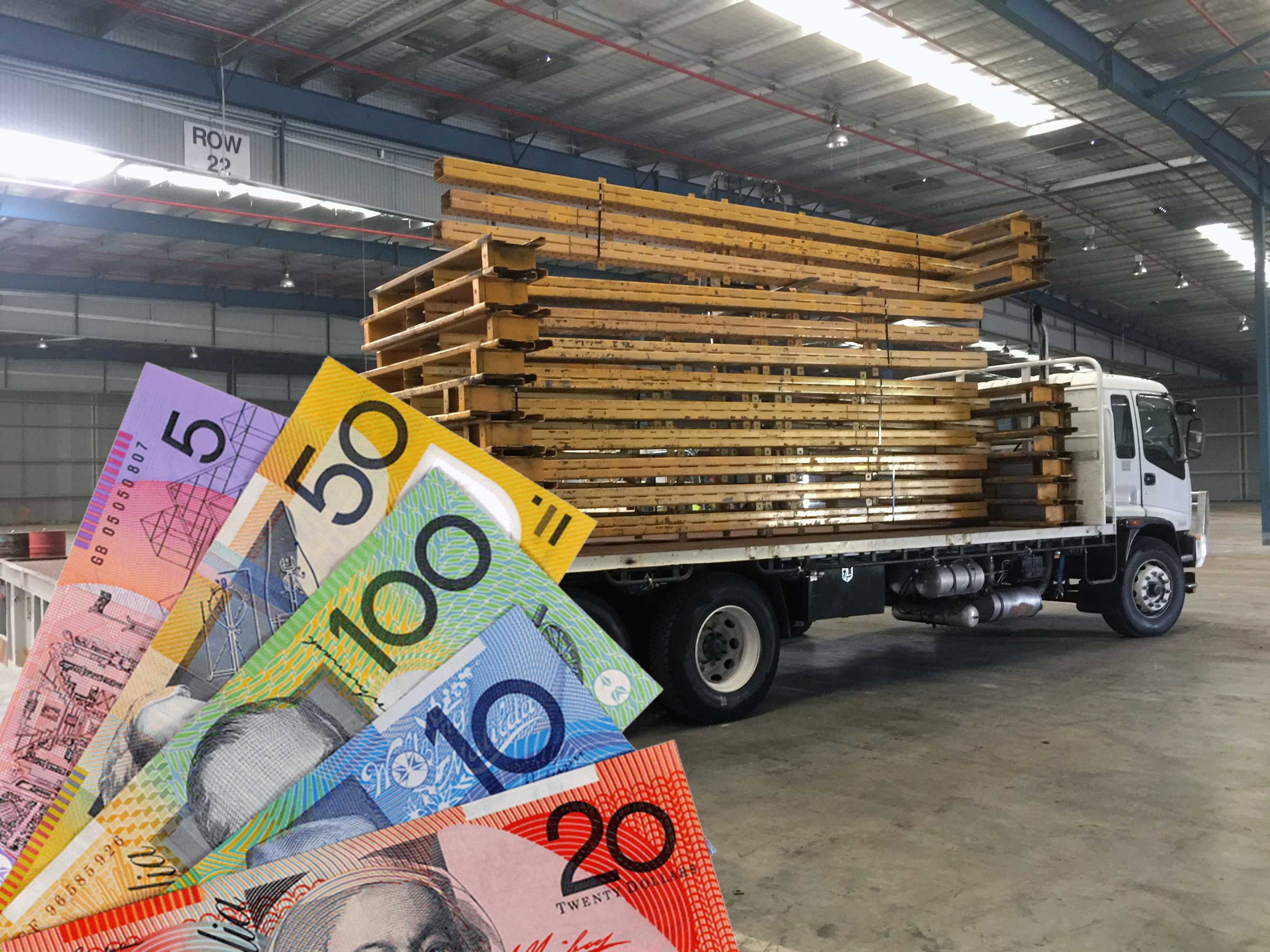 used cantilever racking transporting